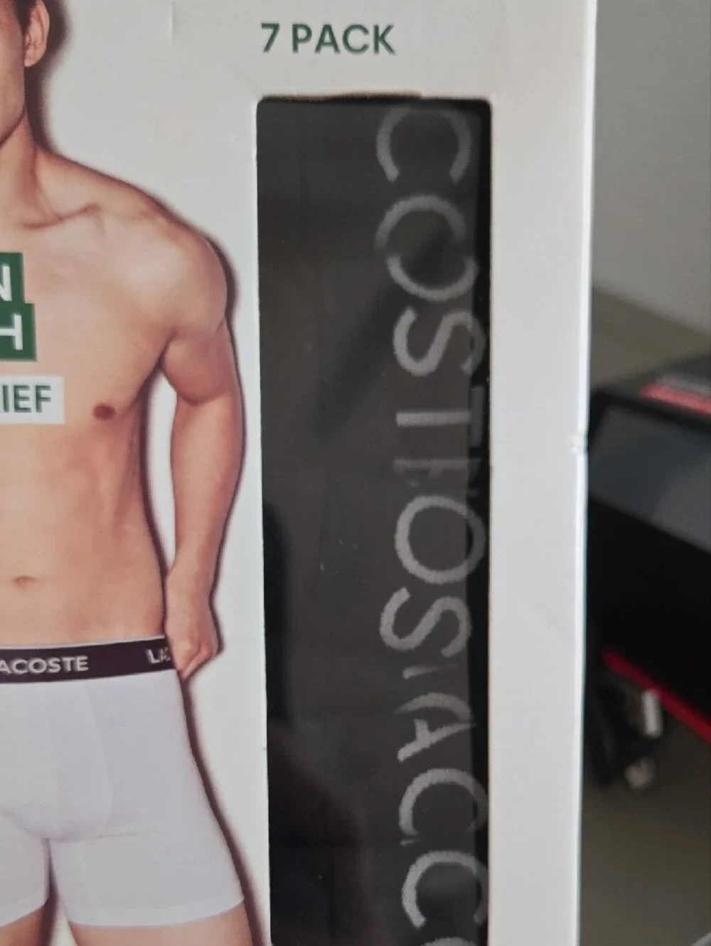 Lacoste Black Cotton Stretch Boxer Briefs - 7 Pack